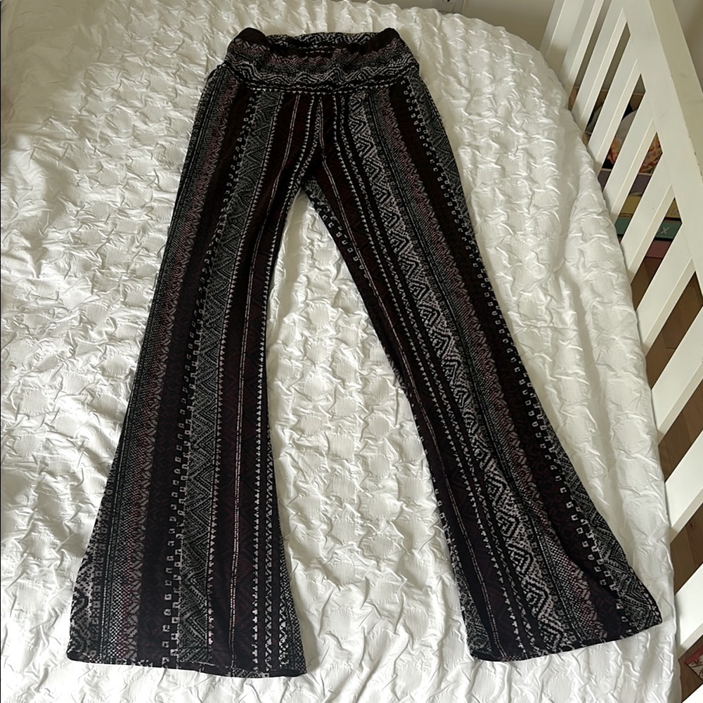 Bohemian Patterned Flare Pants